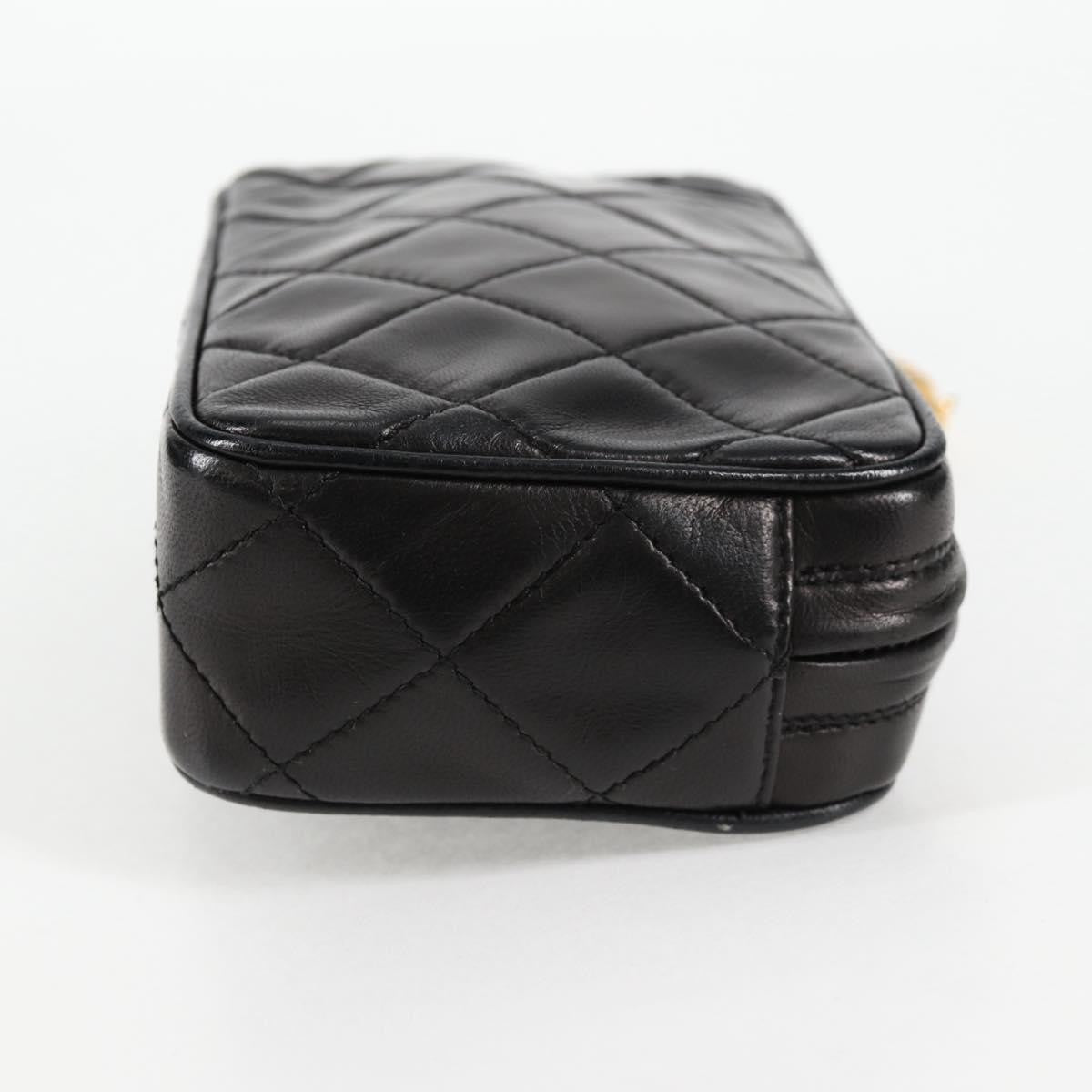 Chanel Camera CC Tassel Bag Leather, BLACK, LEATHER, Clutche & pouche