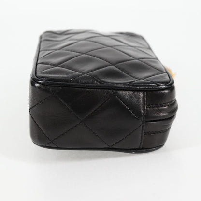 Chanel Camera CC Tassel Bag Leather, BLACK, LEATHER, Clutche & pouche