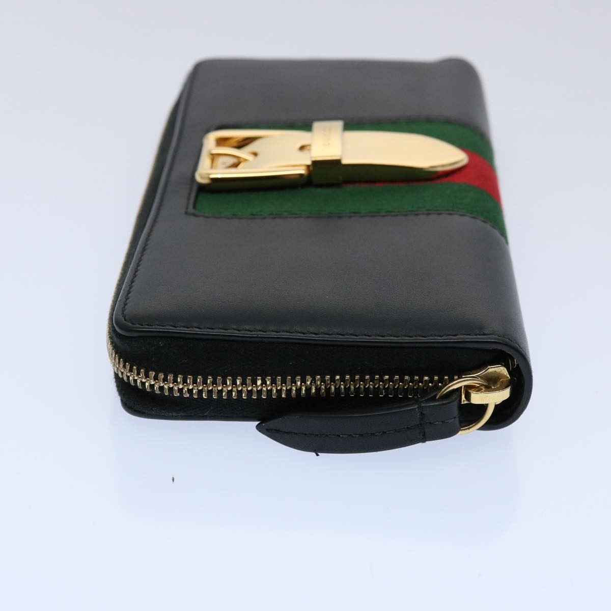 Gucci Sylvie Continental Wallet Leather, BLACK, LEATHER, Wallets