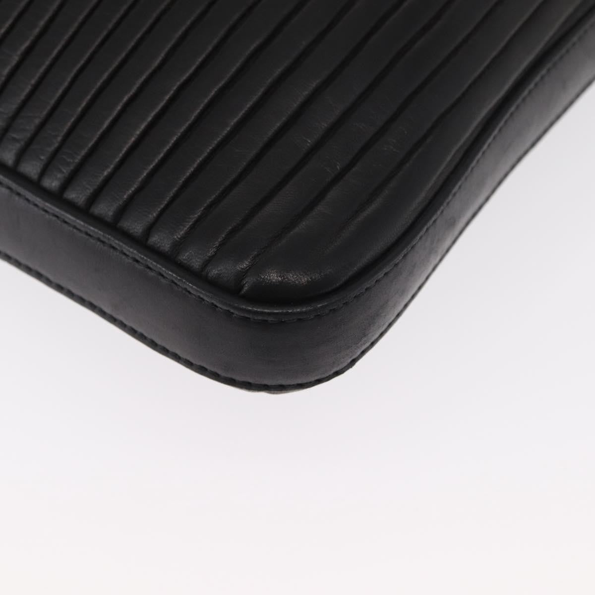 Salvatore Ferragamo Gancini Shoulder Bag Leather, BLACK, LEATHER, Shoulder bag