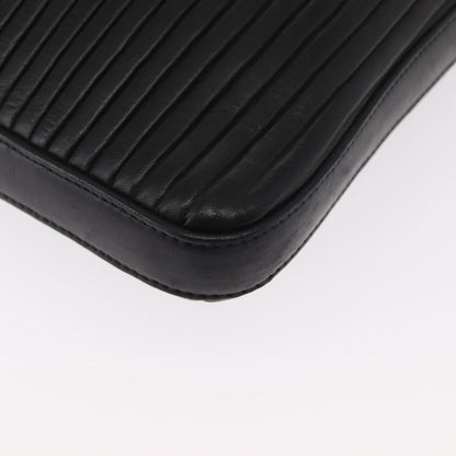 Salvatore Ferragamo Gancini Shoulder Bag Leather, BLACK, LEATHER, Shoulder bag