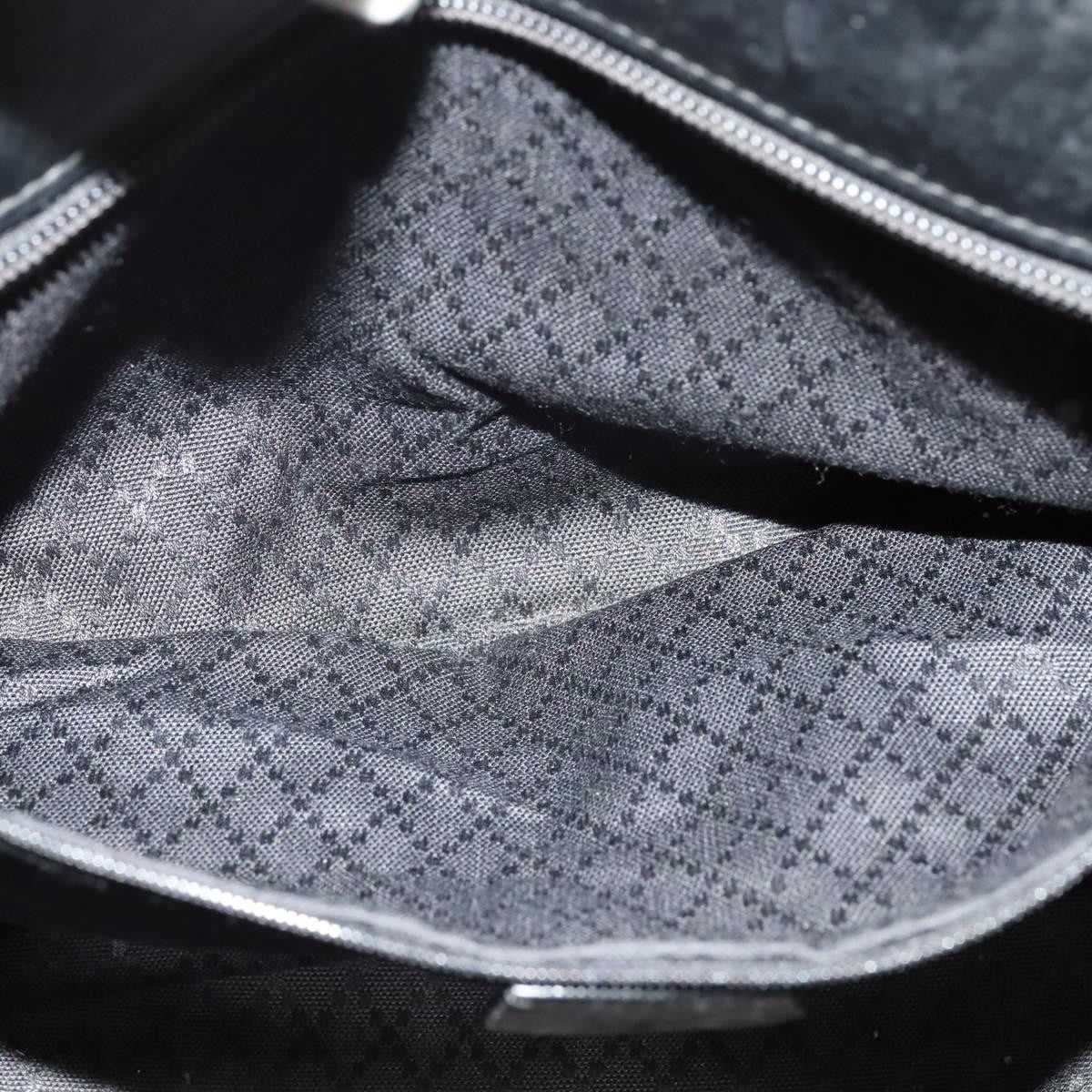 Gucci Vintage Bamboo Handle Bag Canvas, BLACK, CANVAS, Handbag