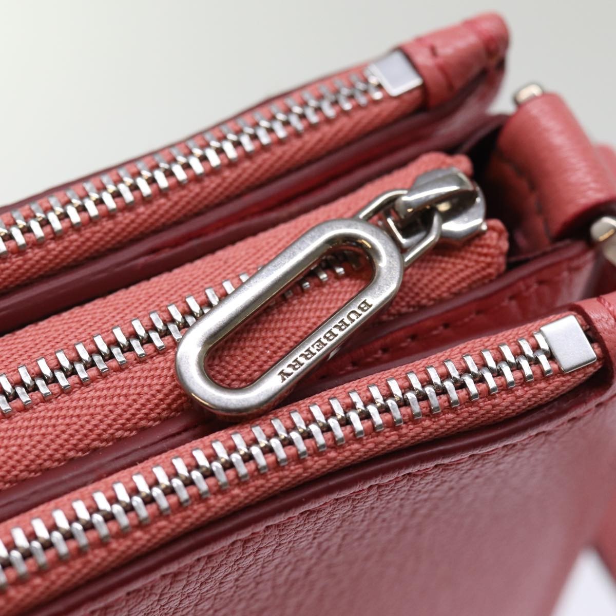 Burberry Penhurst Triple Zip Crossbody Leather, PINK, LEATHER, Shoulder bag