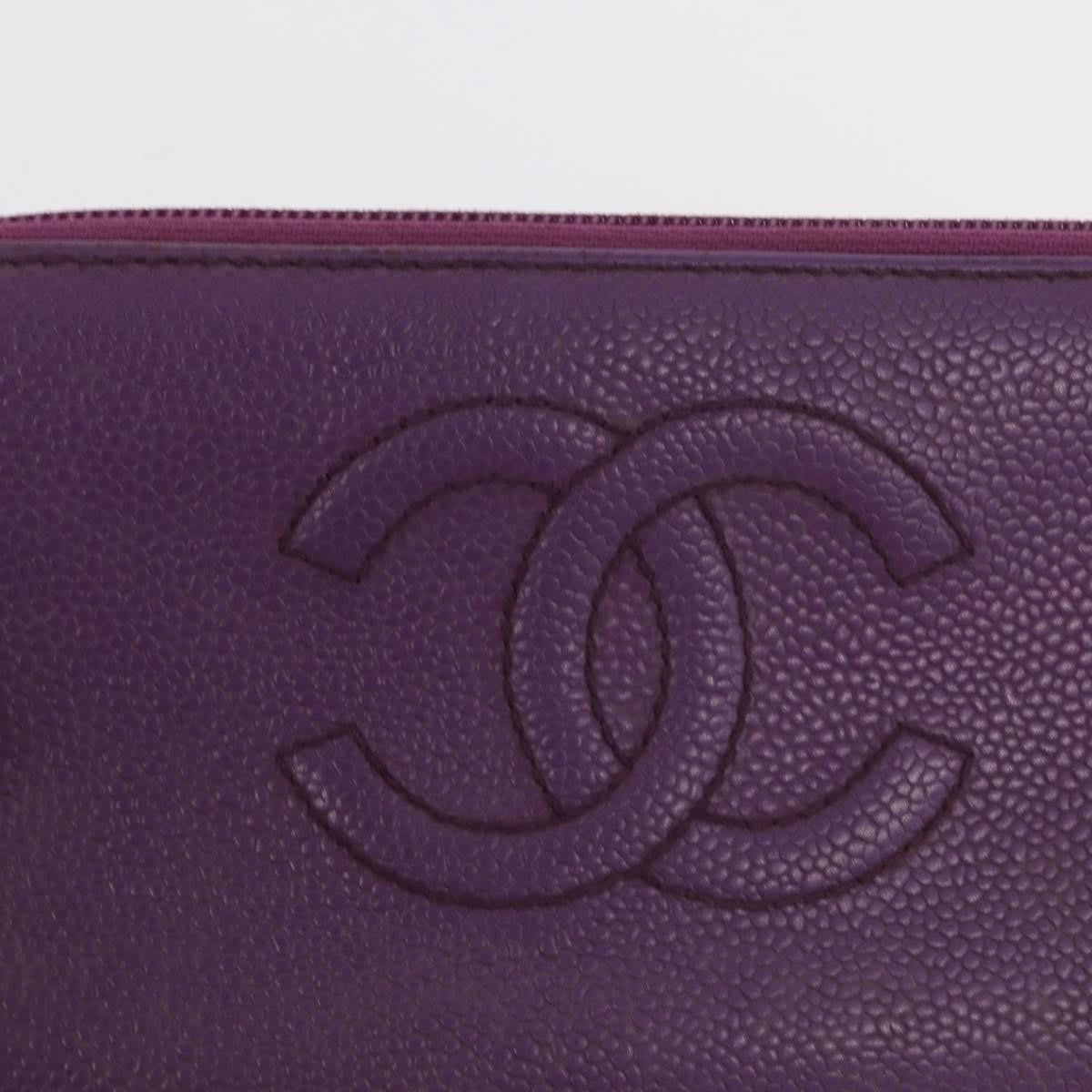 Chanel Timeless CC Zipped Wallet Caviar, PURPLE, LEATHER, Wallets