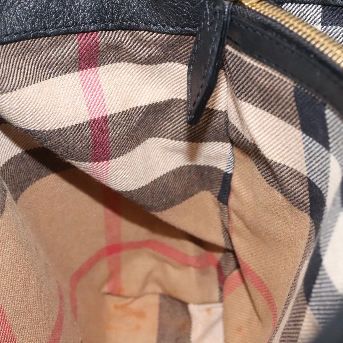 Burberry Banner Tote Leather, BLACK, LEATHER, Tote bag