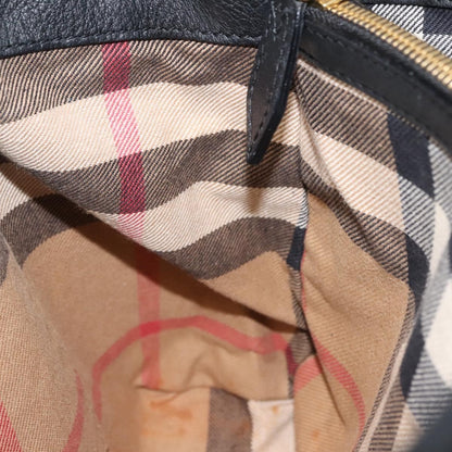 Burberry Banner Tote Leather, BLACK, LEATHER, Tote bag