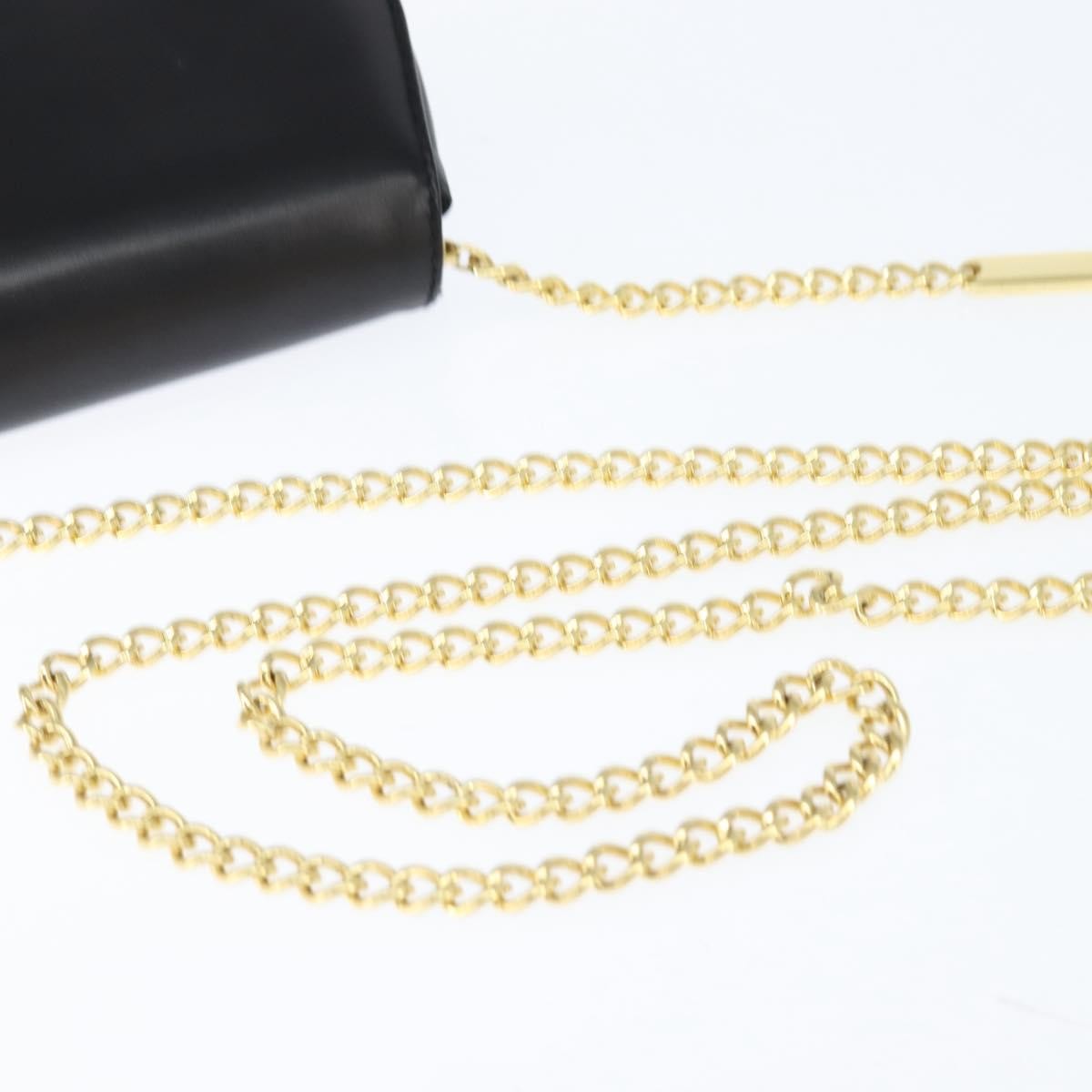 Salvatore Ferragamo Gancini Chain Shoulder bag Leather, BLACK, LEATHER, Shoulder bag