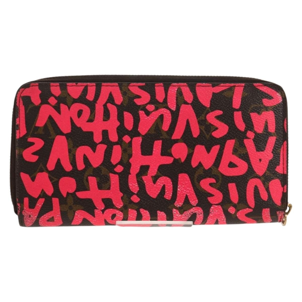 Louis Vuitton Zippy Wallet NM Monogram Graffiti, PINK, CANVAS, Wallets