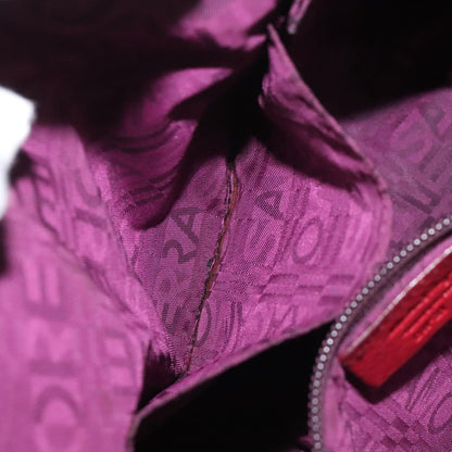 Salvatore Ferragamo Gancini handbag Leather, RED, LEATHER, Handbag