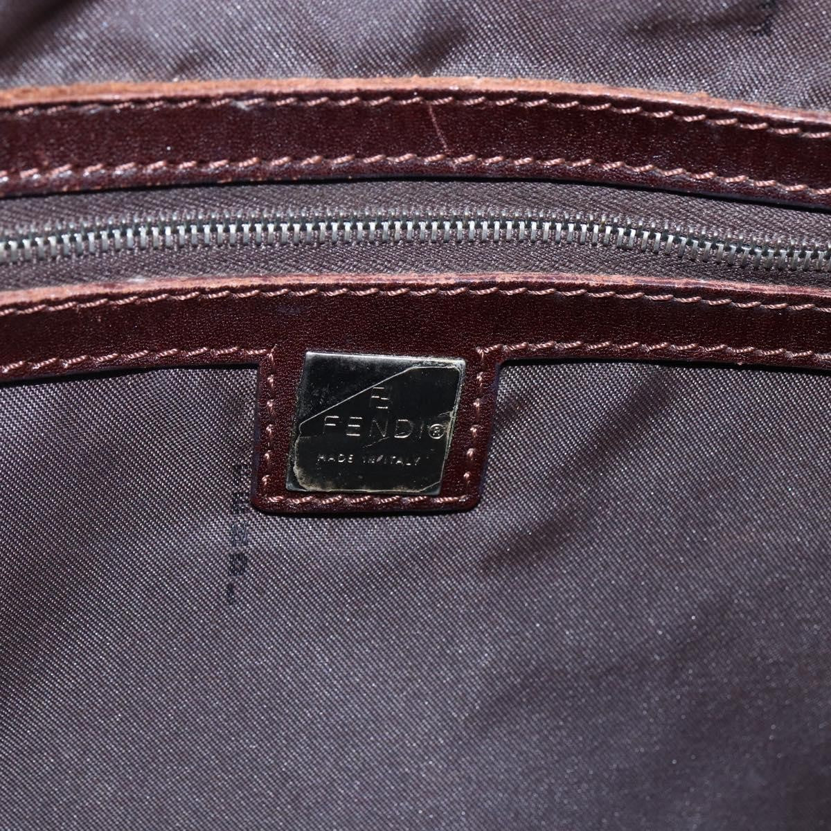 Fendi Vintage Open Tote Zucca Canvas with Leather, BLACK, CANVAS, Tote bag