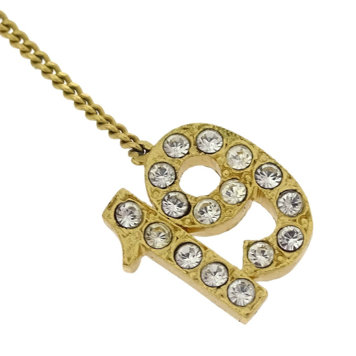 Chanel CC No.5  Pendant Necklace Metal with Crystals, GOLD, GOLD_PLATED, Pendant & Charms