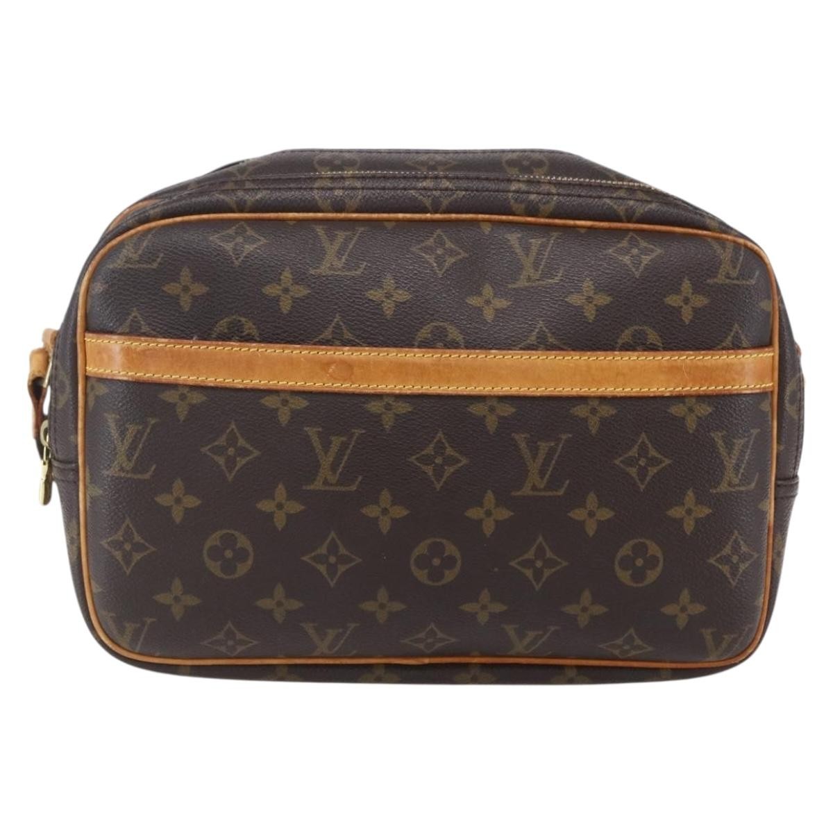 Louis Vuitton Reporter Bag Monogram Canvas, BROWN, CANVAS, Shoulder bag