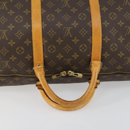 Louis Vuitton Keepall Bag Monogram Canvas, BROWN, CANVAS, Travel bag