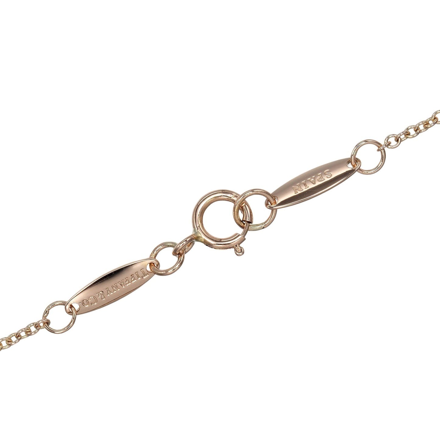 Tiffany & Co. By the yard pair shape necklace 18K Pink Gold with Diamond, GOLD, PINK_GOLD, Necklace