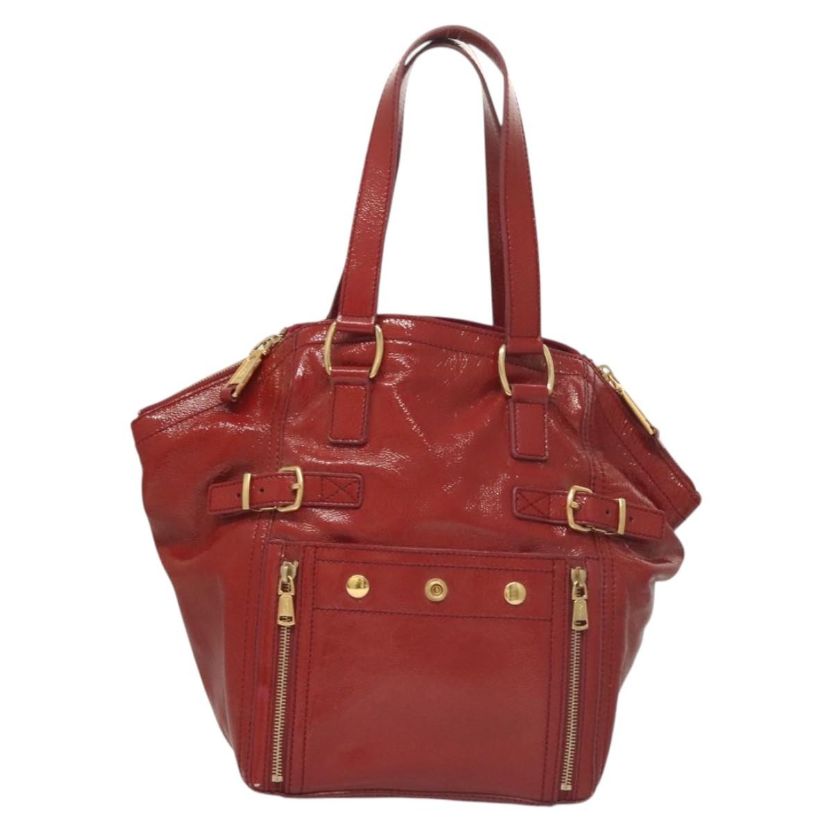 Saint Laurent Downtown Handbag Patent, RED, PATENT_LEATHER, Shoulder bag