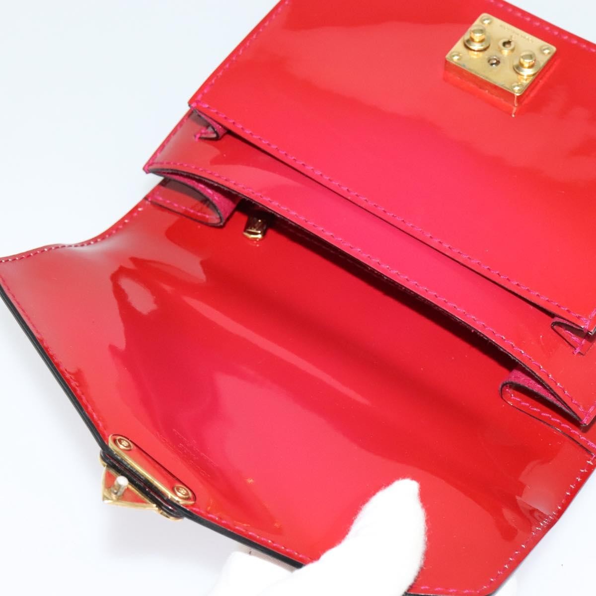Louis Vuitton Monceau Handbag Vernis, RED, PATENT_LEATHER, Handbag