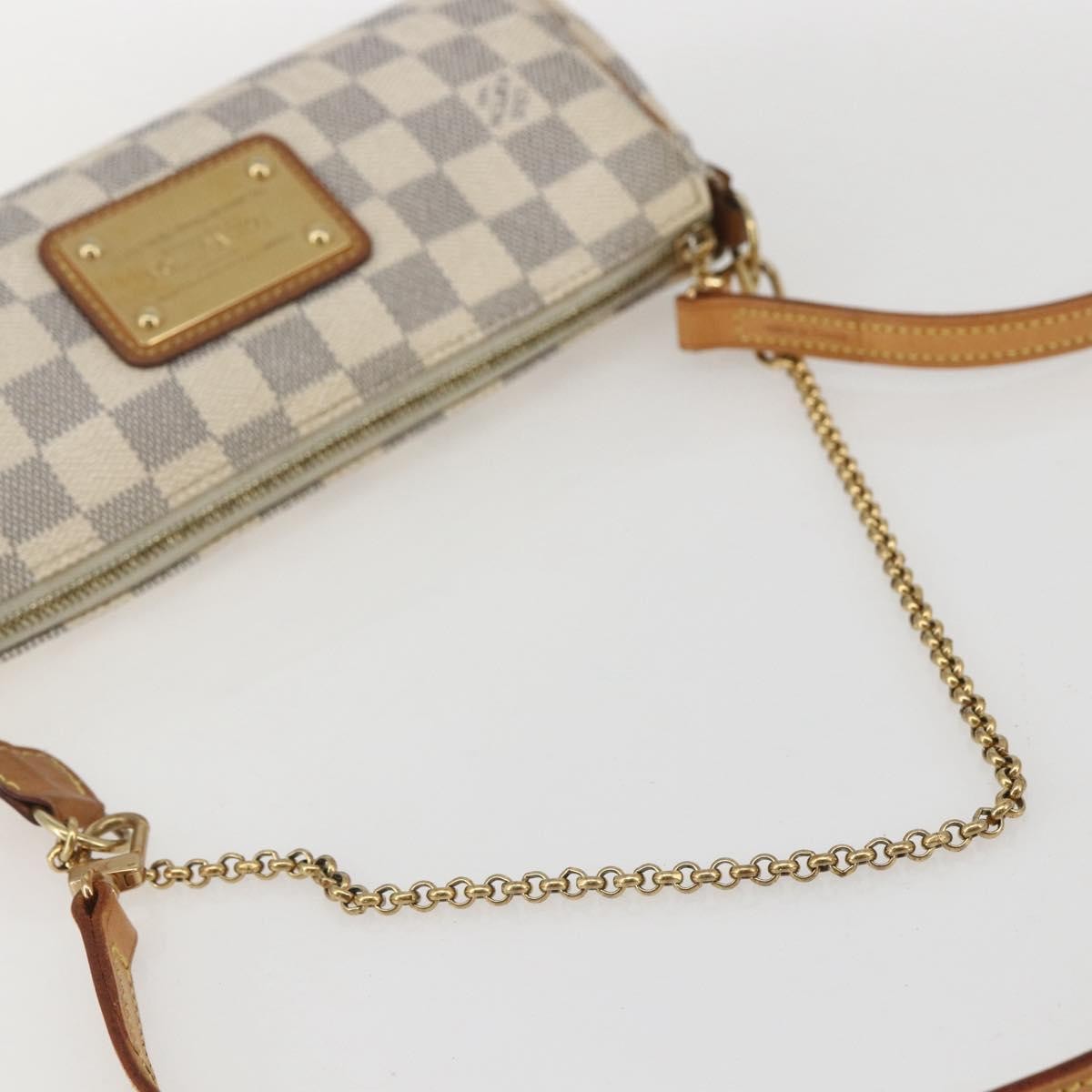 Louis Vuitton Eva Handbag Damier, BEIGE, CANVAS, Clutche & pouche