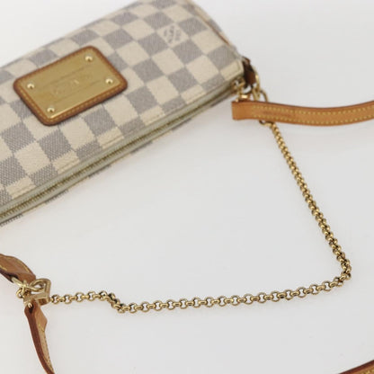 Louis Vuitton Eva Handbag Damier, BEIGE, CANVAS, Clutche & pouche