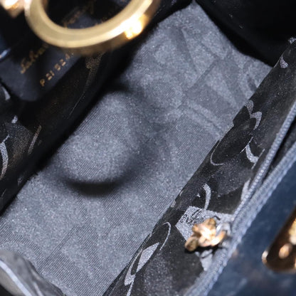 Salvatore Ferragamo Gancini Shoulder Bag Leather, NAVY, LEATHER, Shoulder bag