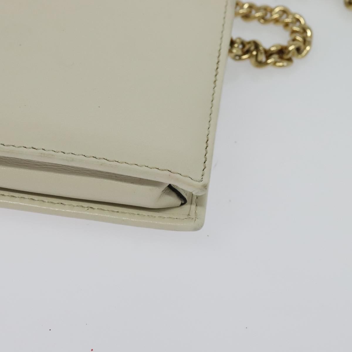 Gucci Horsebit 1955 Chain Wallet Leather, WHITE, LEATHER, Wallets