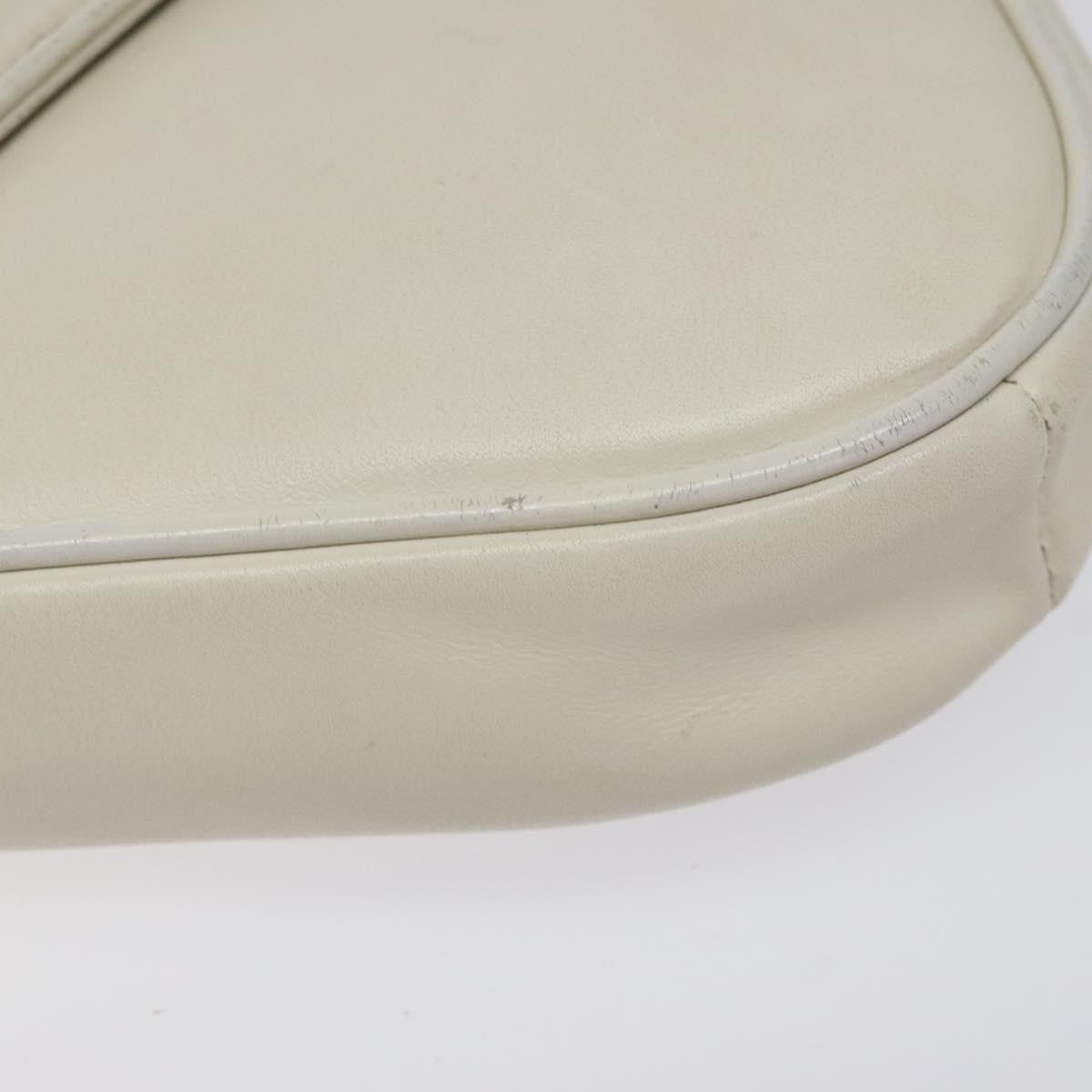 Celine Triangle Bag Leather, WHITE, LEATHER, Handbag