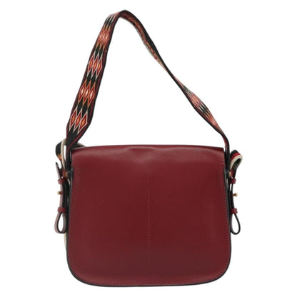 Christian Dior Diorodeo Flap Bag Leather, Red, Leather, Shoulder Bag