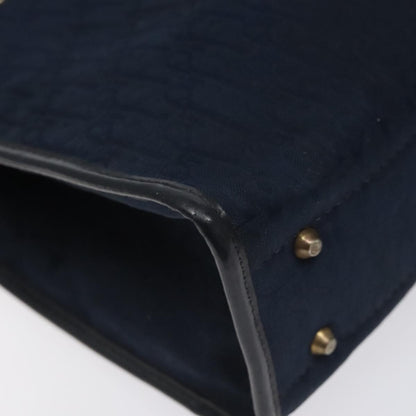 Christian Dior Vintage Trotter Handbag Canvas, NAVY, CANVAS, Handbag