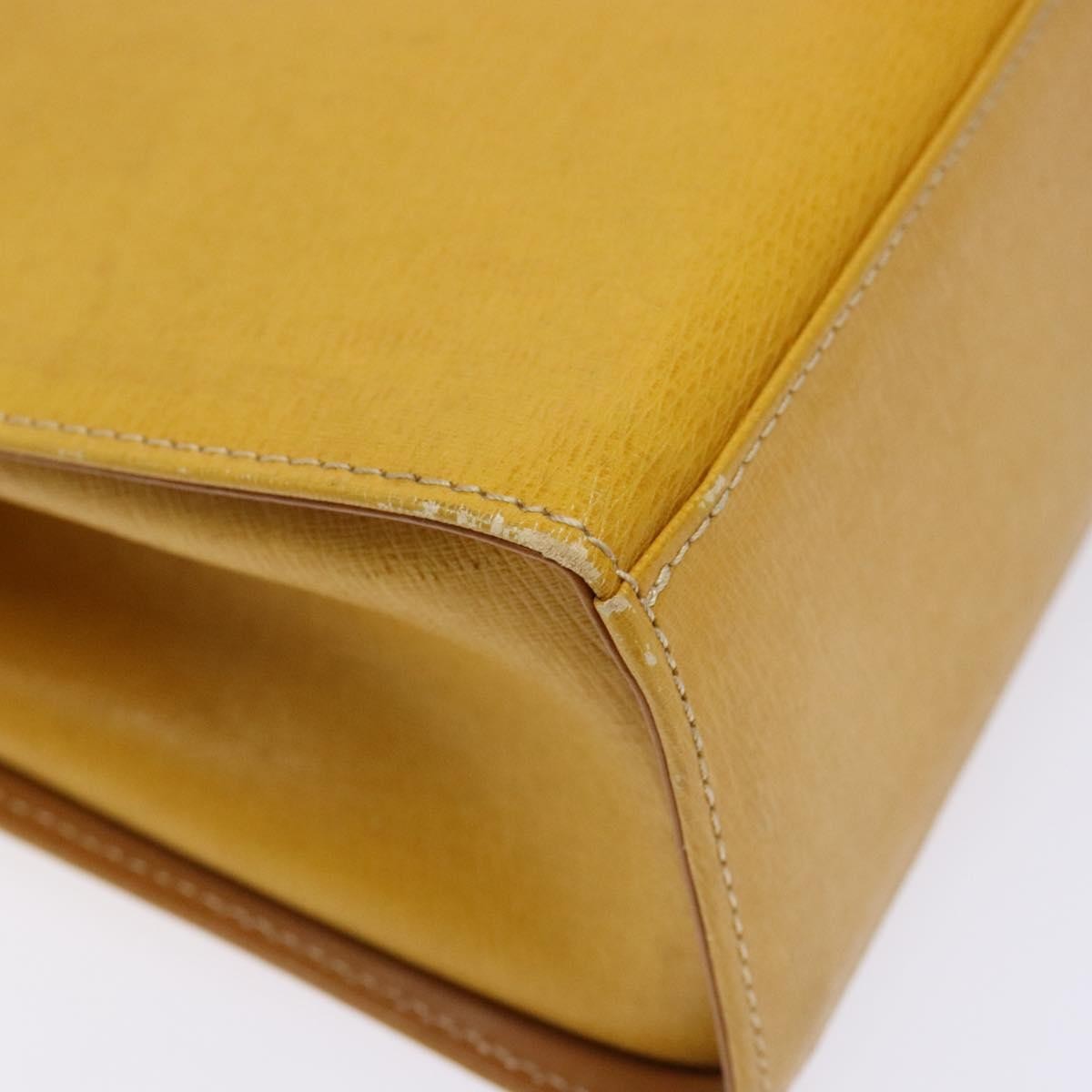 Burberry Vintage Handbag Leather, YELLOW, LEATHER, Handbag