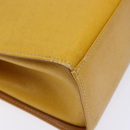 Burberry Vintage Handbag Leather, YELLOW, LEATHER, Handbag