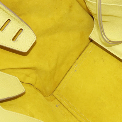 Celine Tie Knot Tote Smooth Leather, YELLOW, LEATHER, Tote bag