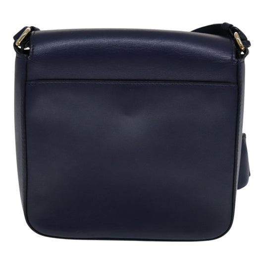 Salvatore Ferragamo Tassel Gancini Lock Flap Shoulder Bag Leather, NAVY, LEATHER, Shoulder bag