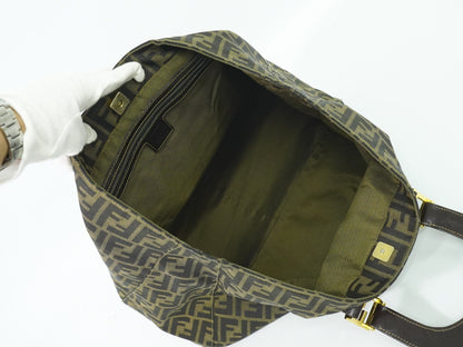 Fendi Vintage Zucca Handbag Zucca, BROWN, CANVAS, Handbag