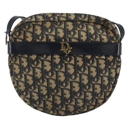 Christian Dior Vintage Trotter Shoulder Bag Canvas, NAVY, CANVAS, Shoulder bag