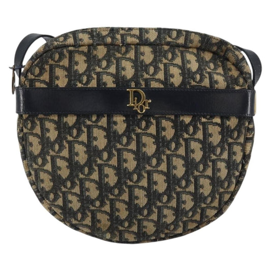 Christian Dior Vintage Trotter Shoulder Bag Canvas, NAVY, CANVAS, Shoulder bag