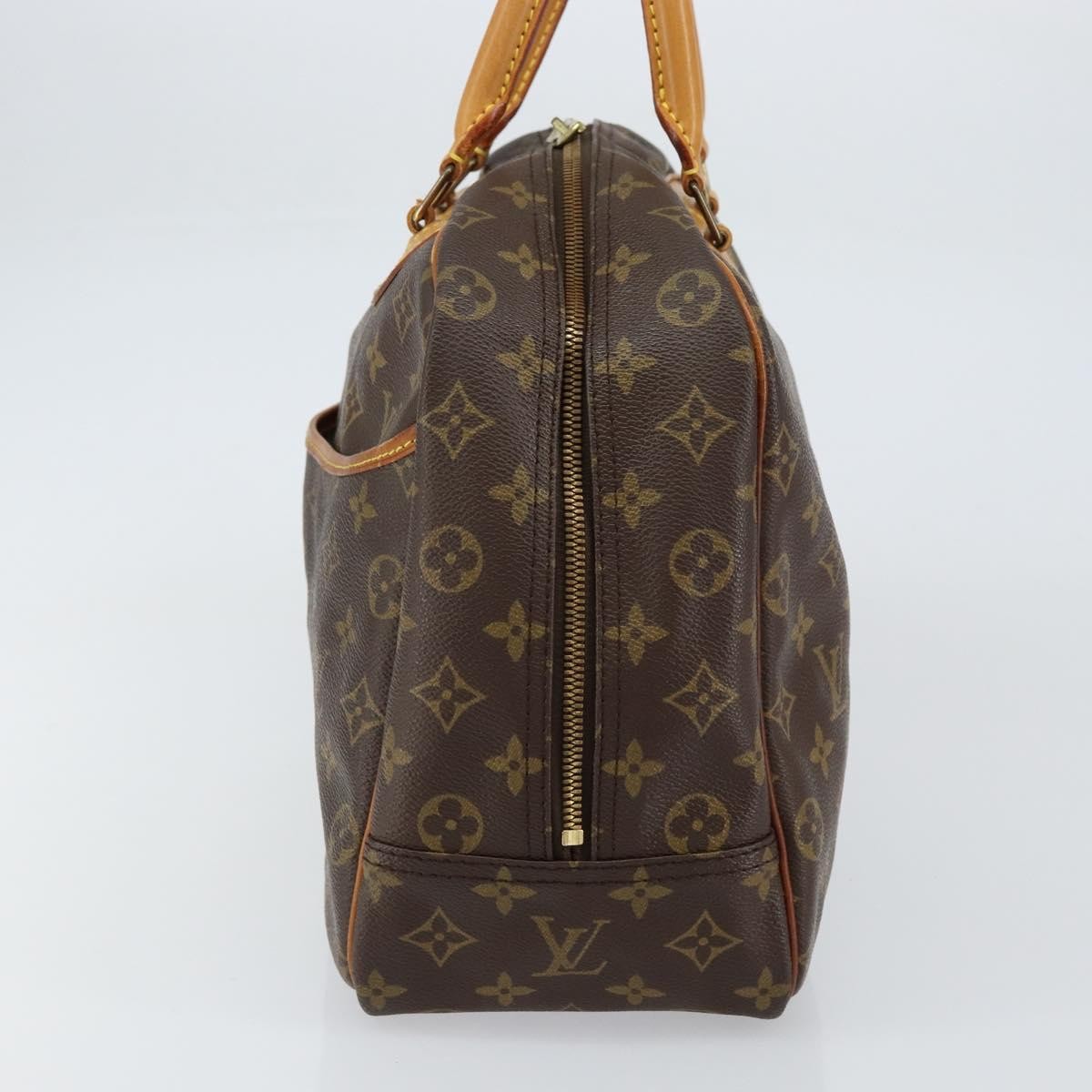 Louis Vuitton Deauville Handbag Monogram Canvas, BROWN, CANVAS, Handbag