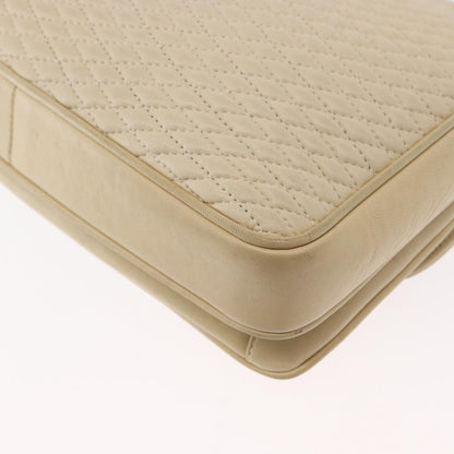 Bally Vintage Chain Shoulder Bag Quilted Leather, ECRU, LEATHER, Shoulder bag