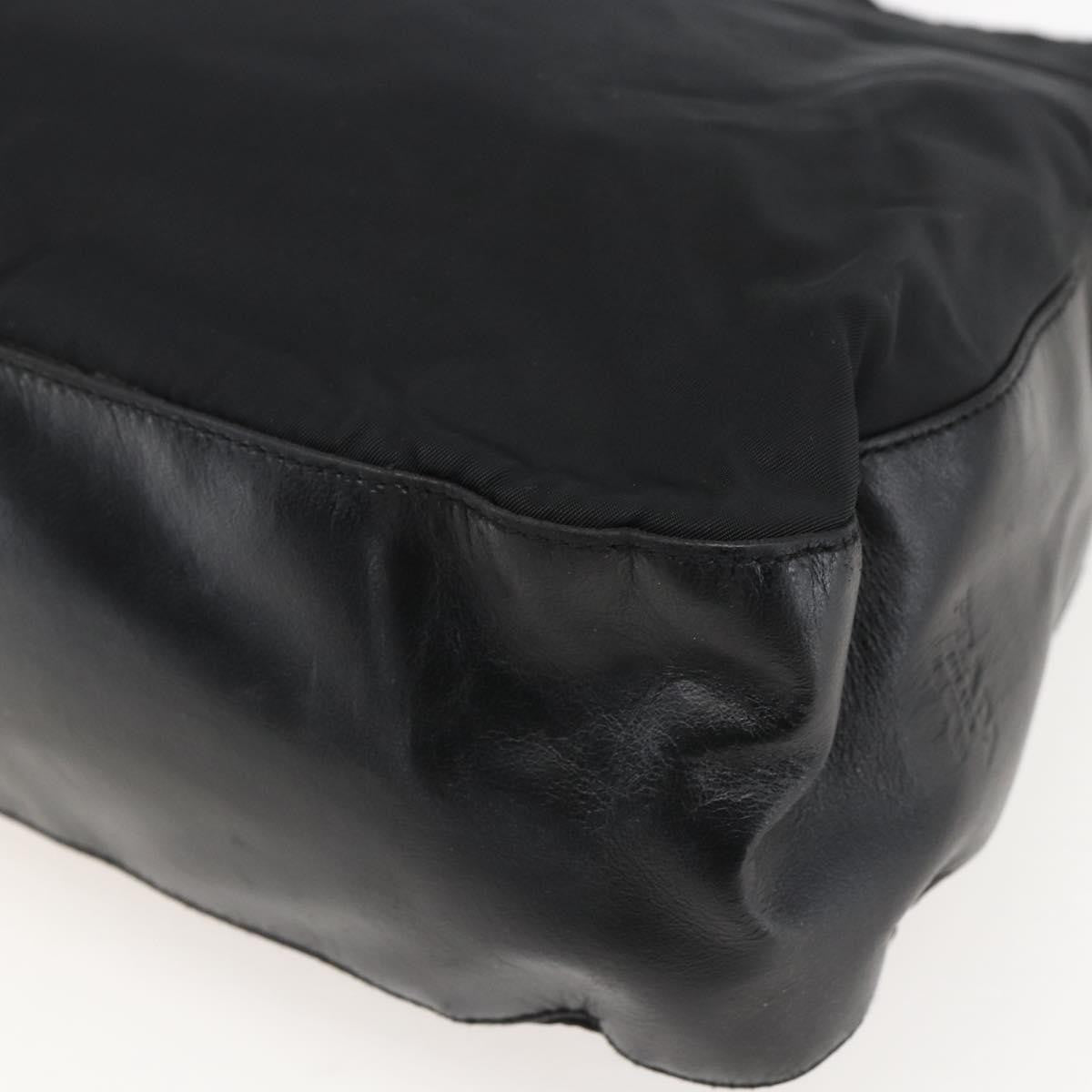 Prada Chain Shoulder Bag Tessuto, BLACK, NYLON, Shoulder bag