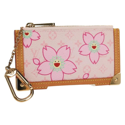 Louis Vuitton Pochette Cles Key Pouch Reverse Monogram Giant, PINK, CANVAS, Clutche & pouche