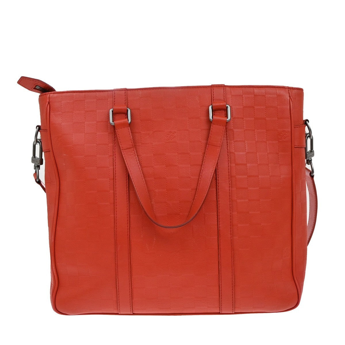 Louis Vuitton Tadao Handbag Damier Infini Leather, Red, Leather, Handbag