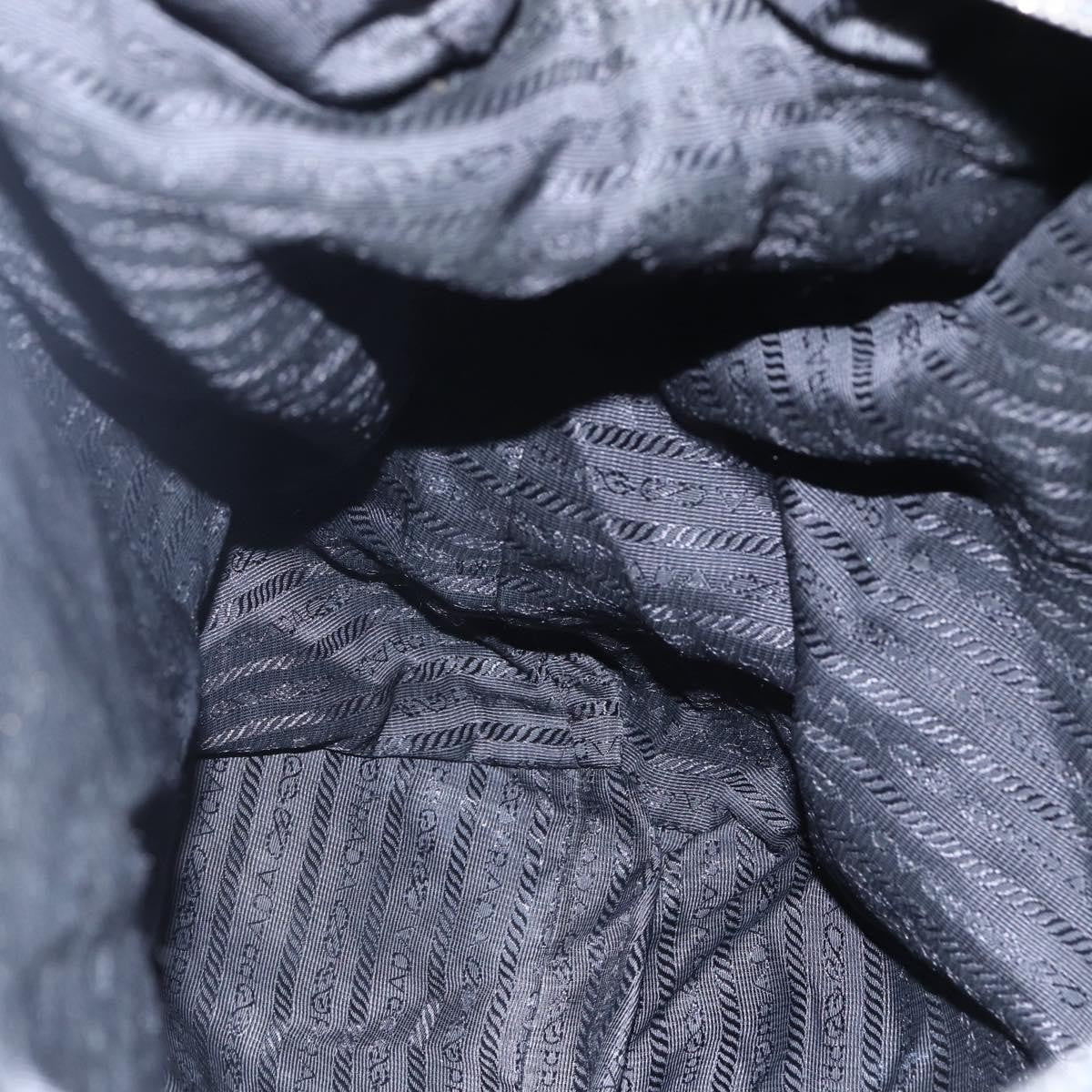 Prada Vintage Tote Tessuto with Leather, BLACK, NYLON, Tote bag