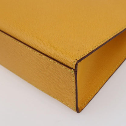 Celine Vintage Shoulder Bag Leather, YELLOW, LEATHER, Shoulder bag