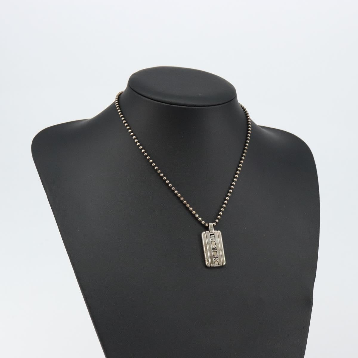 Tiffany & Co. Atlas Bar Pendant Necklace Silver 925, SILVER, SILVER, Necklace