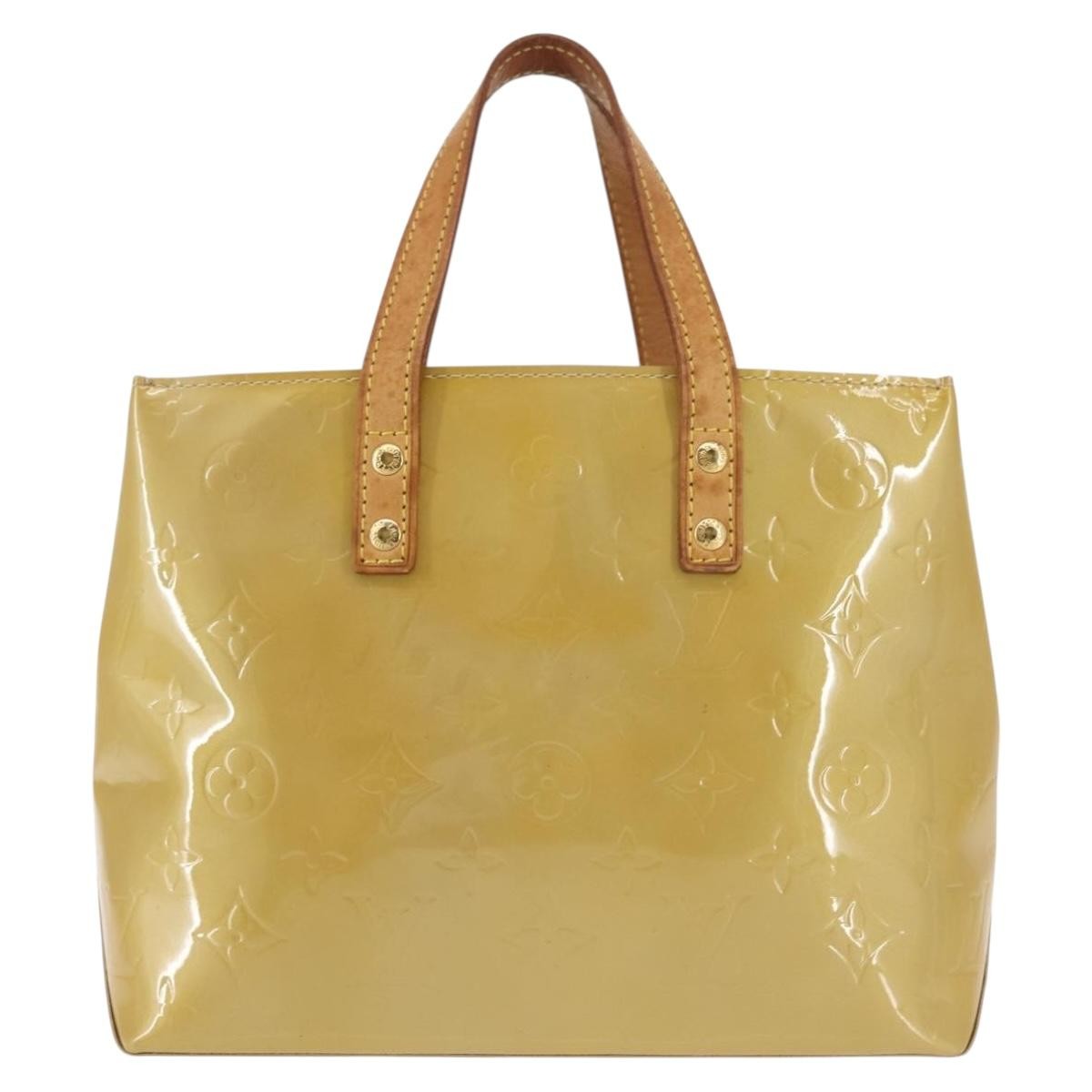 Louis Vuitton Reade Handbag Monogram Vernis, BEIGE, PATENT_LEATHER, Handbag