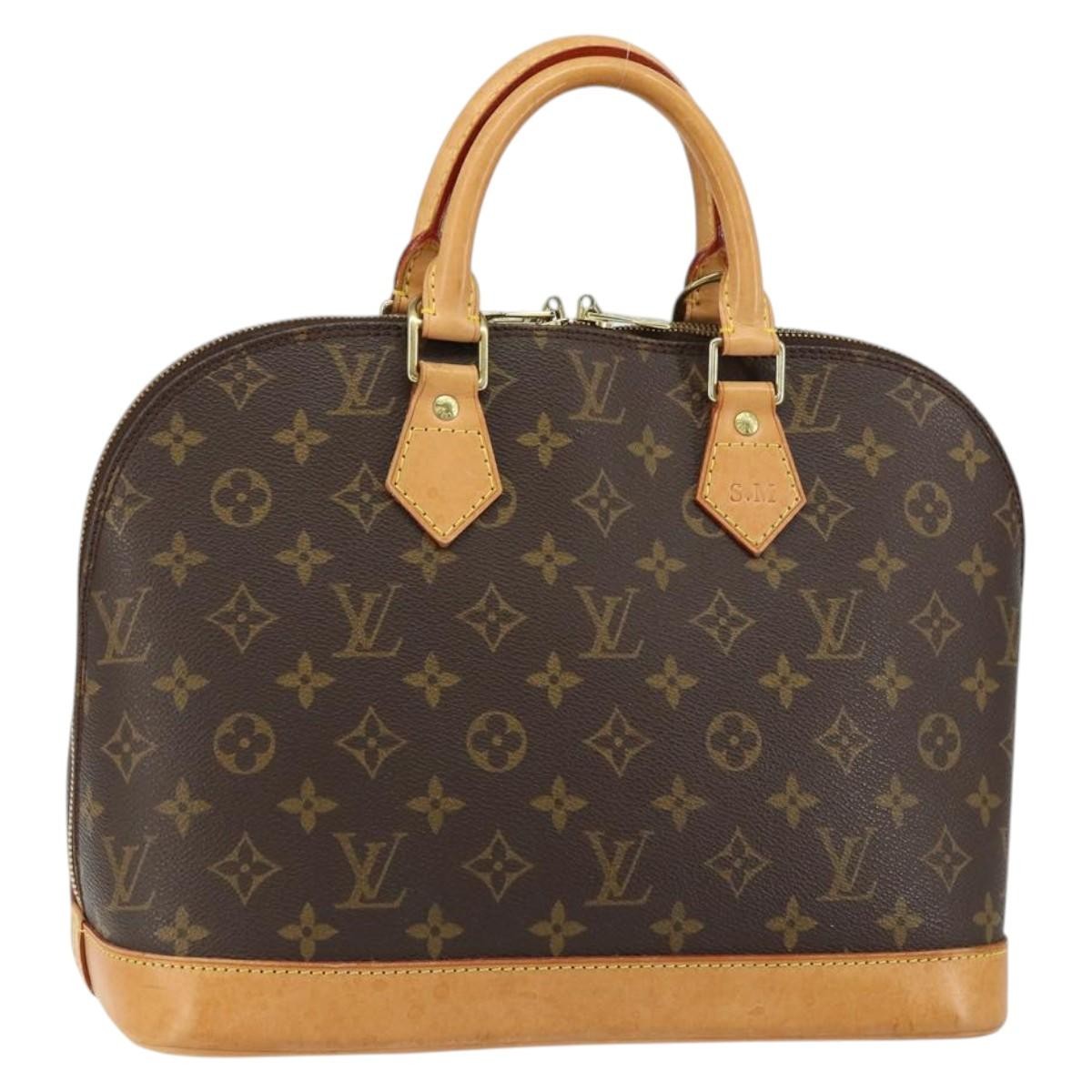 Louis Vuitton Alma Handbag Monogram Canvas, BROWN, CANVAS, Handbag