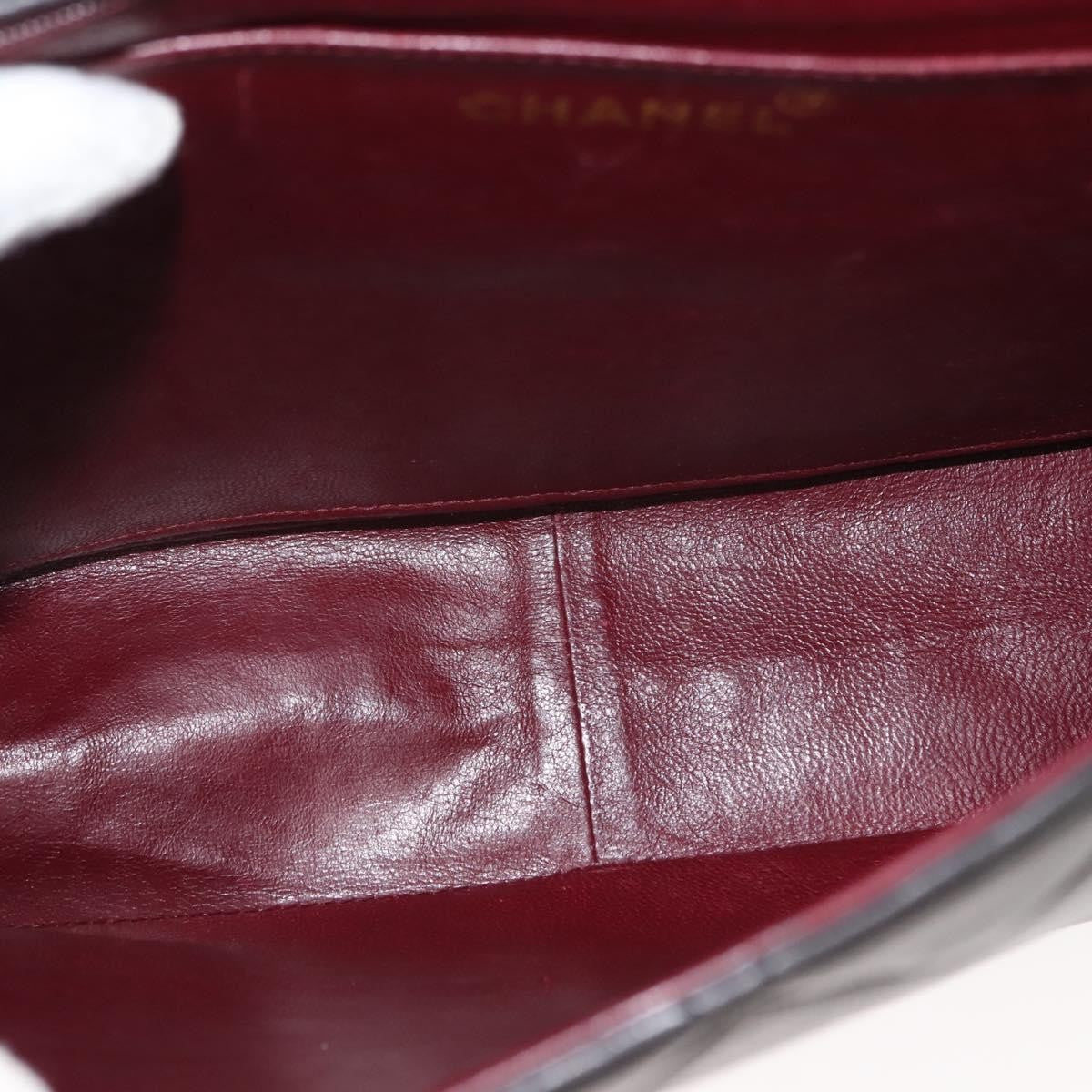 Chanel Vintage CC Square Flap Bag Quilted Lambskin, BROWN, LEATHER, Shoulder bag