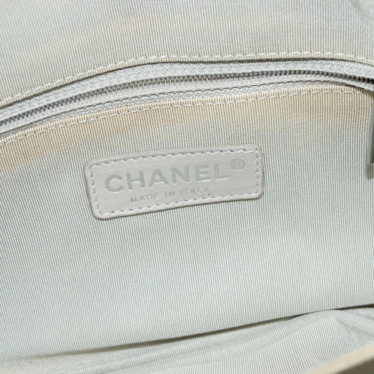 Chanel Mademoiselle Lock Chain Flap Bag Grosgrain, GRAY, NYLON, Handbag