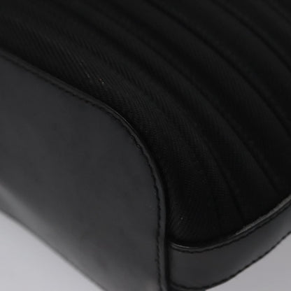 Gucci Vintage Bamboo Handle Bag Nylon, BLACK, CANVAS, Handbag