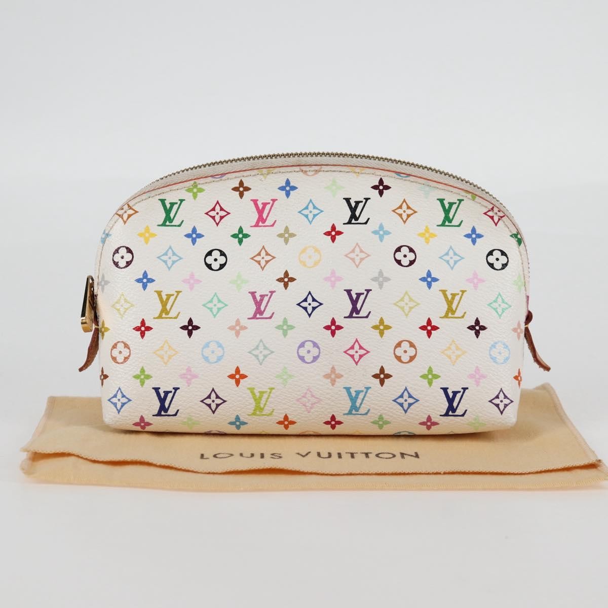 Louis Vuitton Cosmetic Pouch Monogram Canvas, WHITE, CANVAS, Toiletry Case