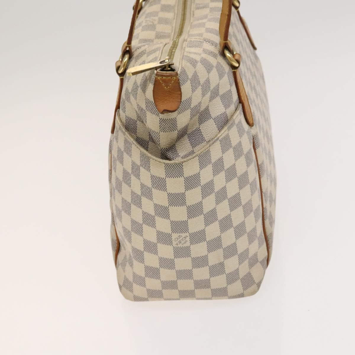 Louis Vuitton Totally Handbag Damier azur, WHITE, CANVAS, Tote bag