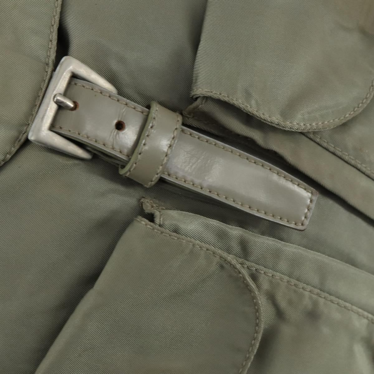 Prada Double Front Pocket Backpack Tessuto, BEIGE, NYLON, Backpack